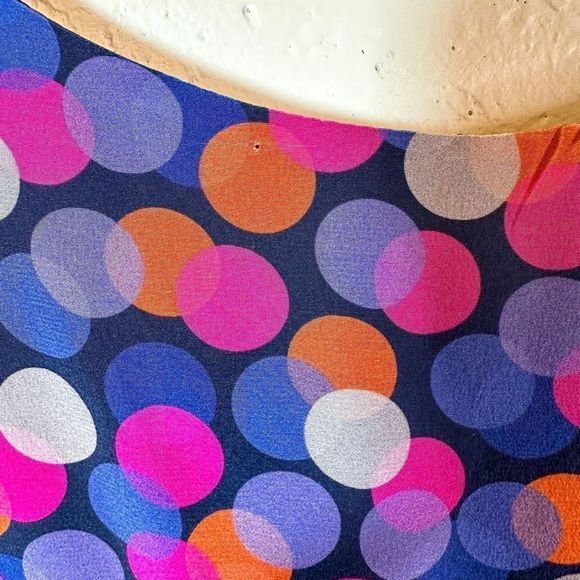 Hutch Polka Dot Scoop Back Sheath Sleeveless Silk Dress Size 8 - Picture 3 of 8